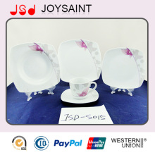 Taza de café de alta calidad simple de la placa de la porcelana de la etiqueta